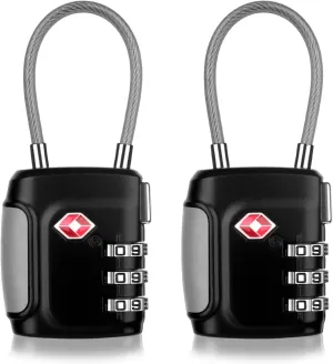 TSA Locks for Luggage, Compatible Locks 4 Digit Padlock for School Gym Sports Locker Combination Lock Security Padlock Travel Lock for Suitcase Luggage Backpack, Cabinet Filing Cabinets（2 Pack ）