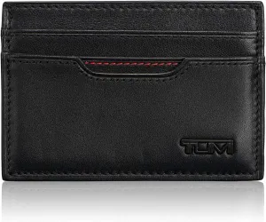 TUMI - Delta Slim Card Case Wallet - Leather Wallet for Travel - RFID Blocking Technology - ID Window, Card Slots - 3" x 4" - Black