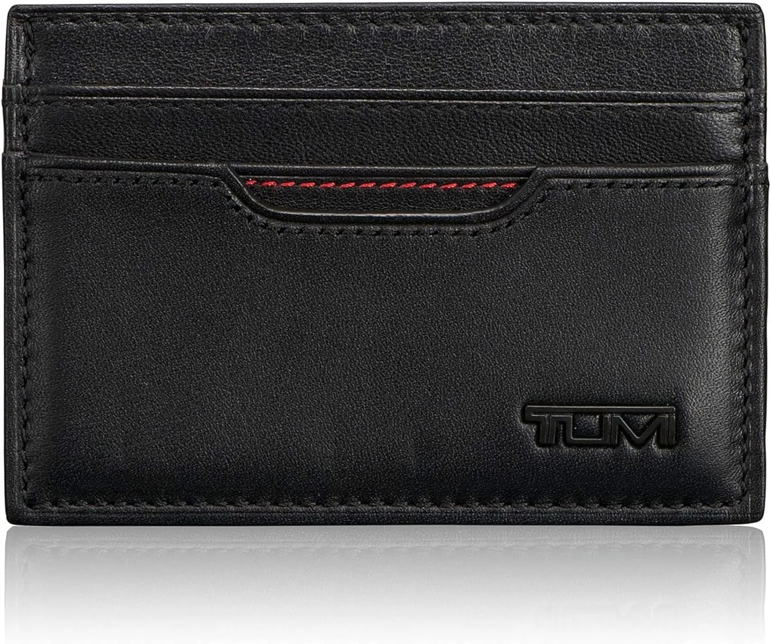 TUMI - Delta Slim Card Case Wallet - Leather Wallet for Travel - RFID Blocking Technology - ID Window, Card Slots - 3" x 4" - Black