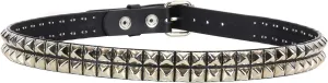 Two Row Pyramid Stud Belt Made In USA Genuine Leather Punk Goth Thrash Metal