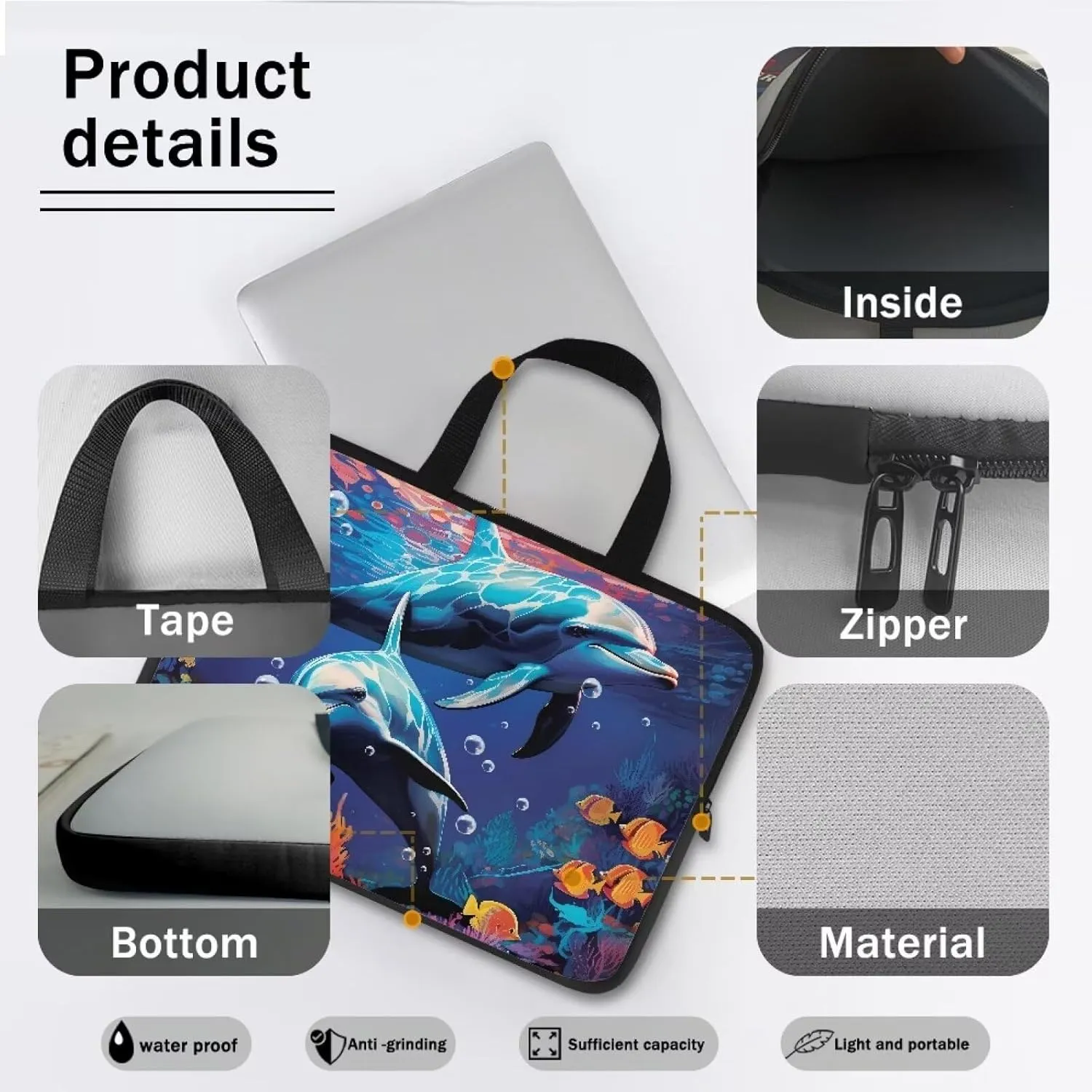 Uasibuni 17 inch Laptop Bag for Women Stylish Laptop Bag Laptop Carrying Bag Case Tablet Travel Cover