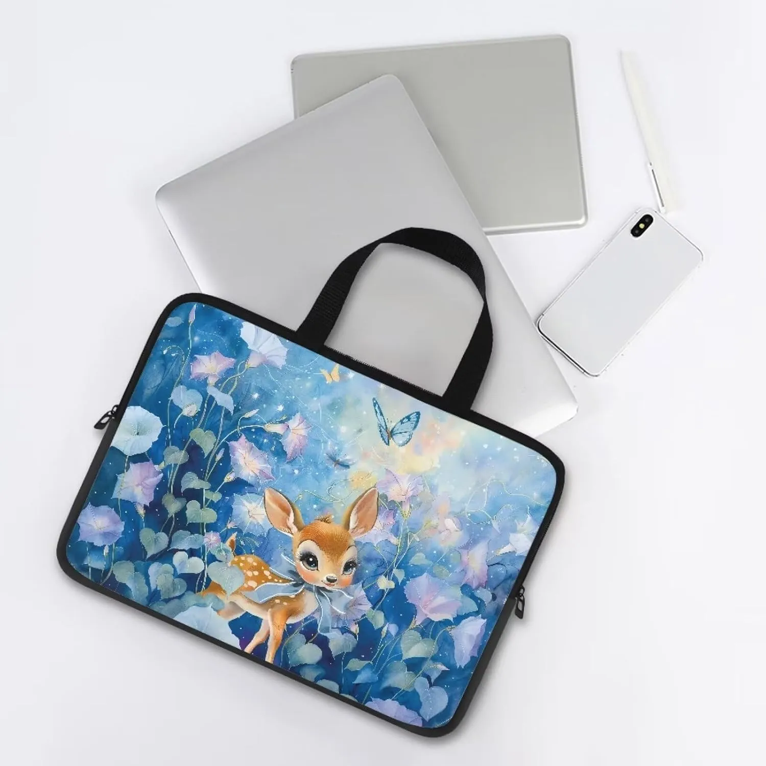 Uasibuni Cute Laptop Bag for Women Men Laptop Messenger Bag
