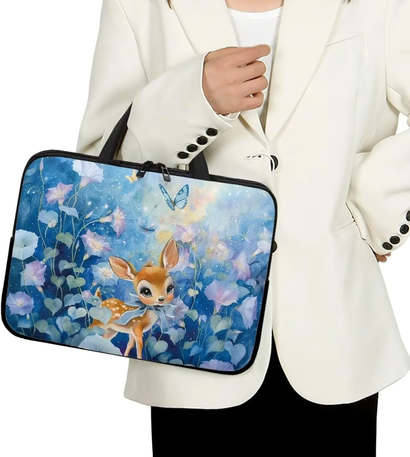 Uasibuni Cute Laptop Bag for Women Men Laptop Messenger Bag