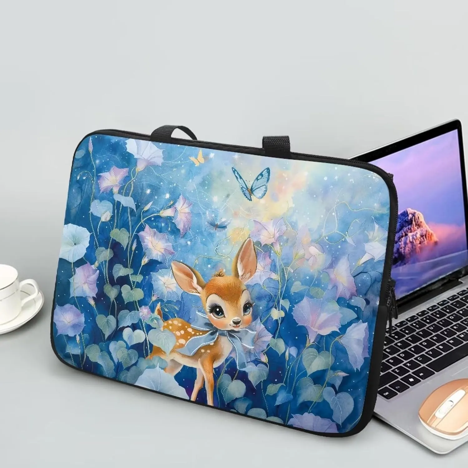 Uasibuni Cute Laptop Bag for Women Men Laptop Messenger Bag