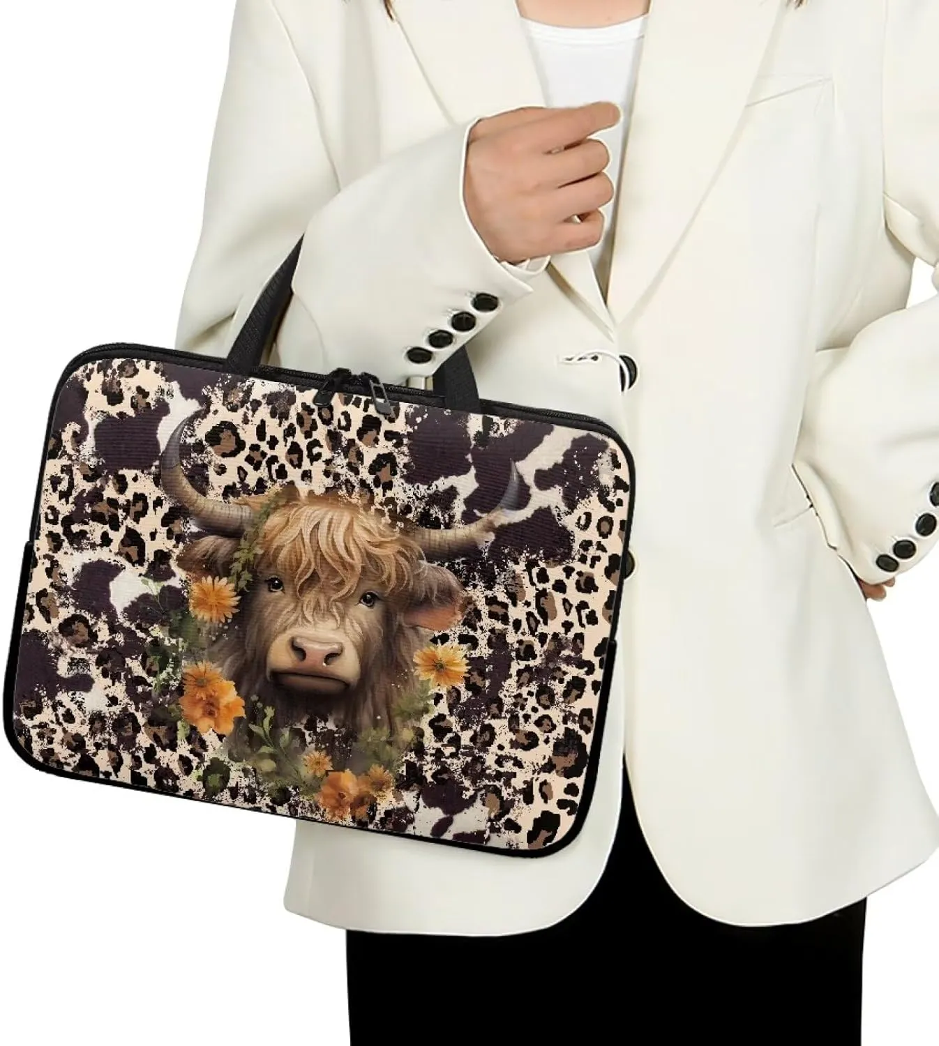 Uasibuni Cute Laptop Cover 17In Laptop Case Bag Laptop Sleeve Messenger Bag Briefcase Laptop Tote Bag Gift for Women Men