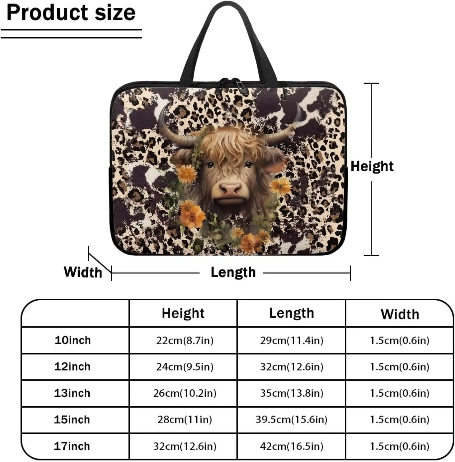 Uasibuni Cute Laptop Cover 17In Laptop Case Bag Laptop Sleeve Messenger Bag Briefcase Laptop Tote Bag Gift for Women Men
