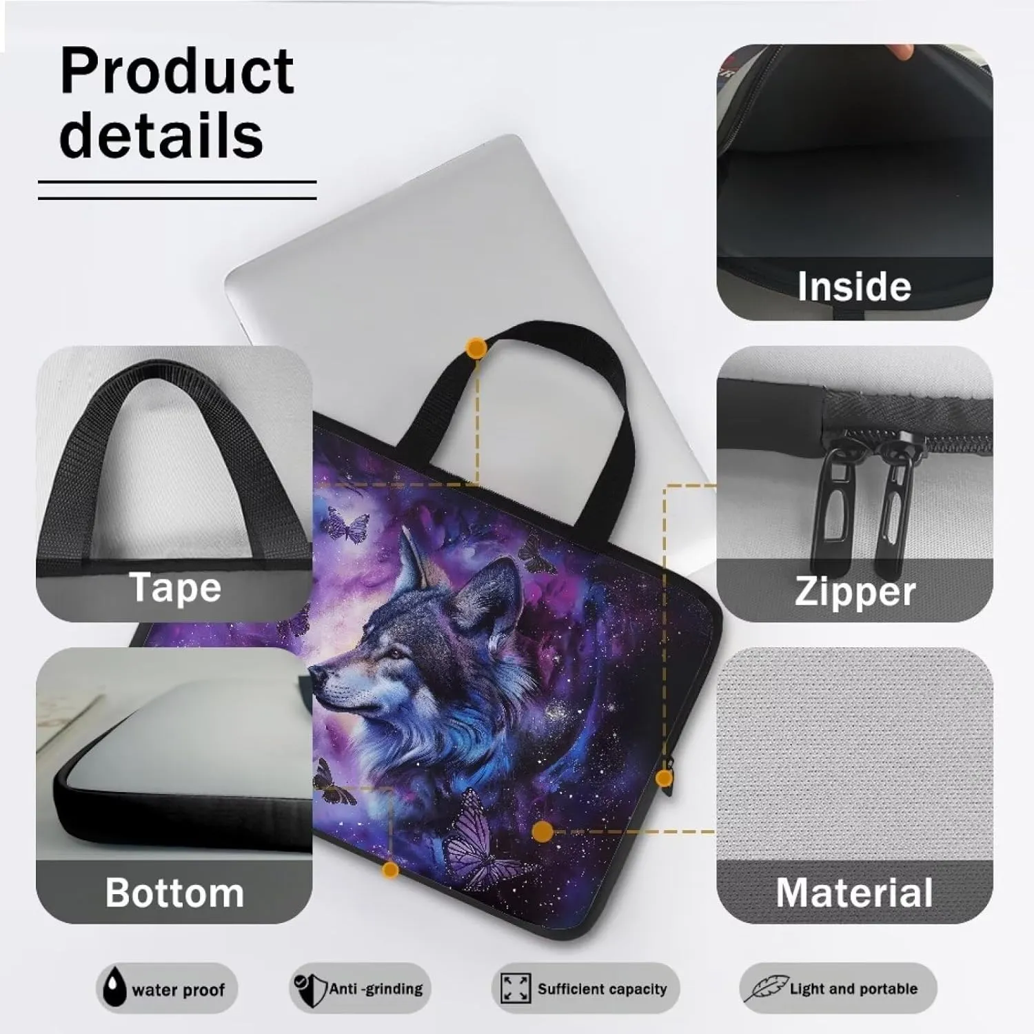 Uasibuni Cute Laptop Tote Bag 17In Laptop Sleeve Case Laptop Case Laptop Bag Gift for Women Men