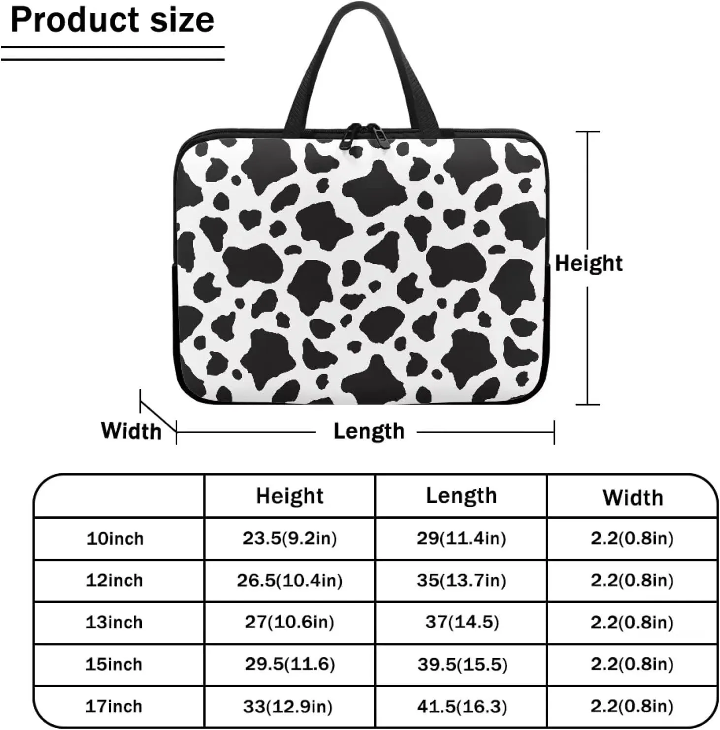 Uasibuni Laptop Sleeve Case with Handle for 14/15.6/ 17In Laptop,Laptop Case Cover Cute Laptop Bag for Women Men