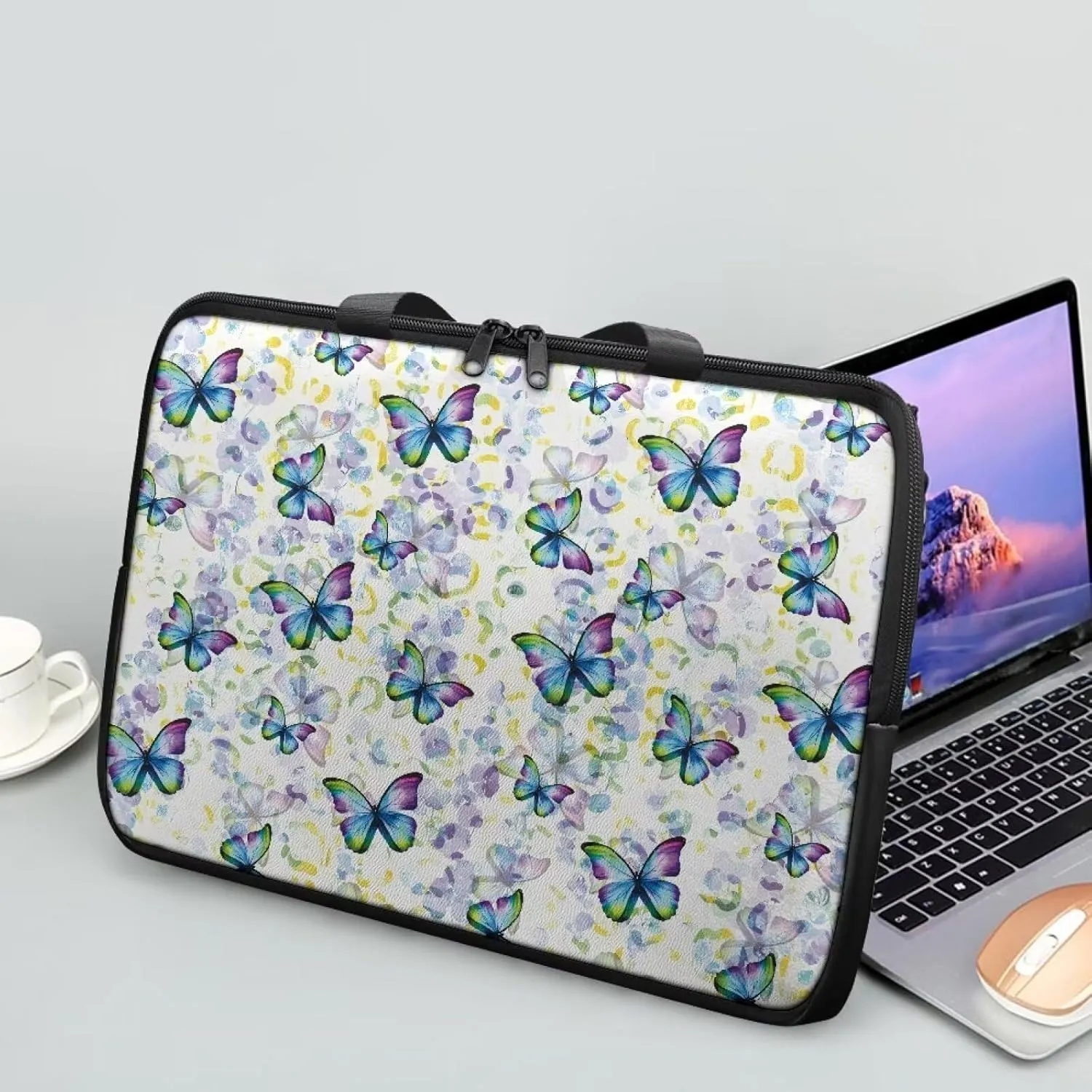Uasibuni PU Leather Laptop Bag with Handle,Stylish Computer Bag,17.3" Laptop Messenger Bag for Women Men