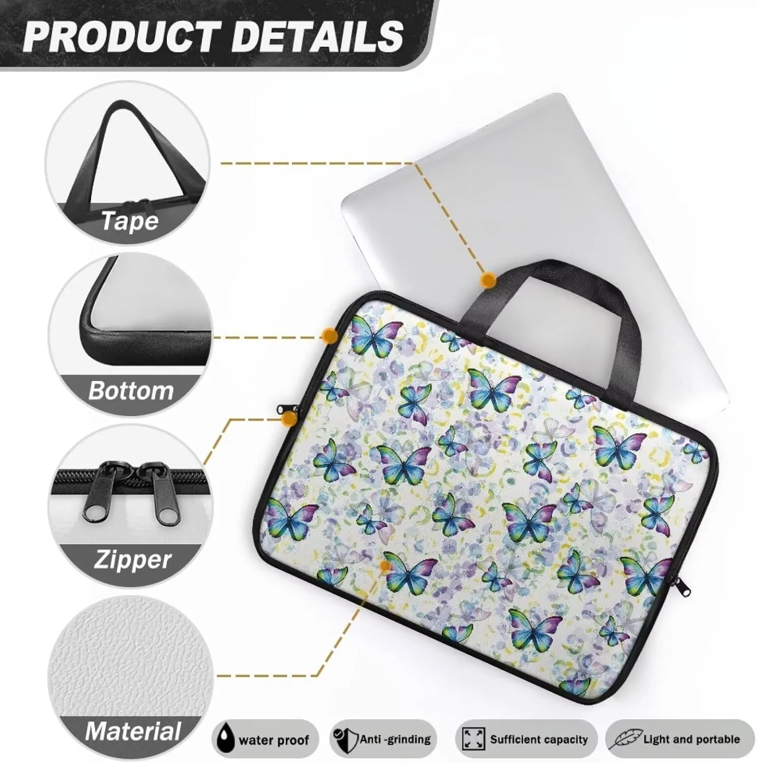 Uasibuni PU Leather Laptop Bag with Handle,Stylish Computer Bag,17.3" Laptop Messenger Bag for Women Men
