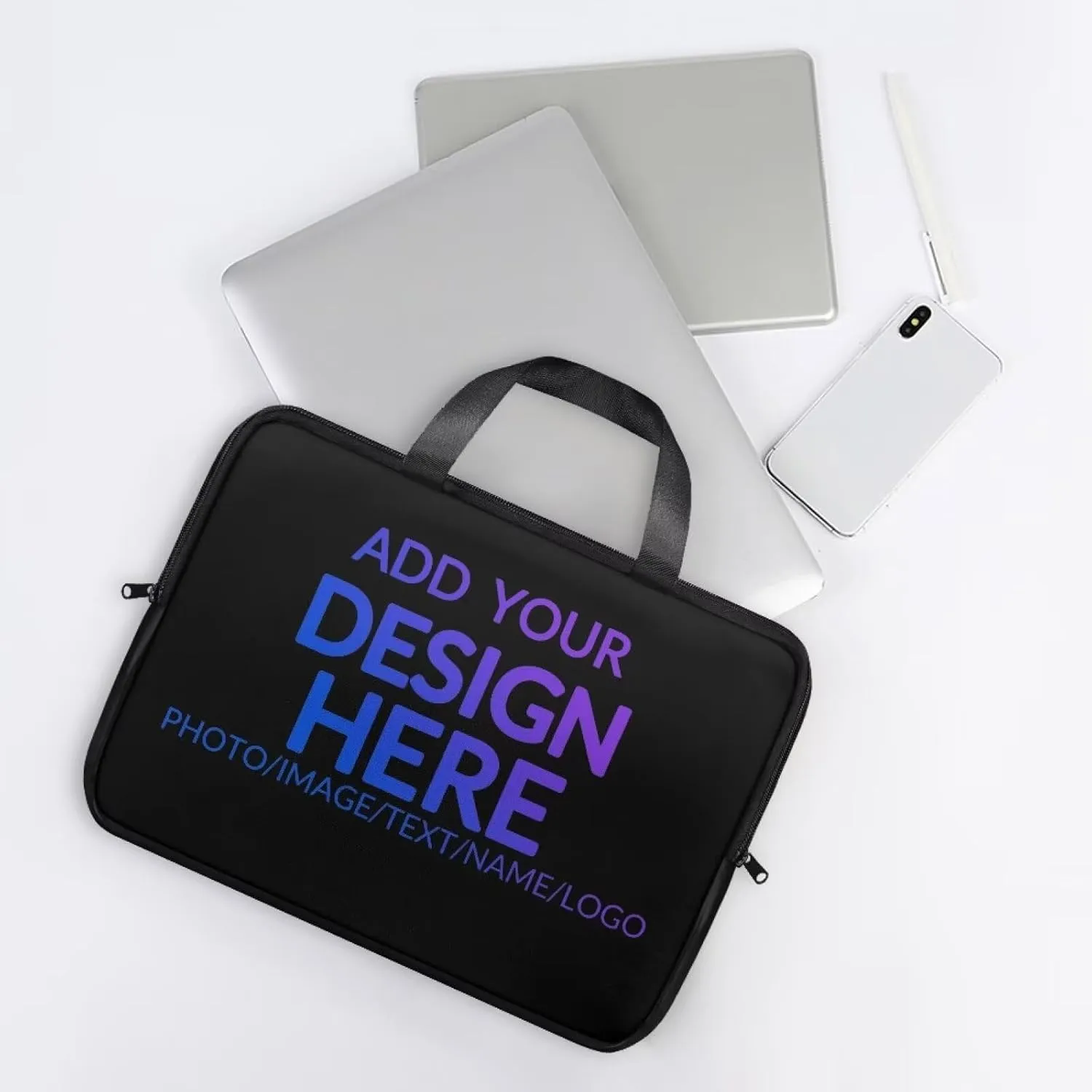 Uasibuni PU Leather Laptop Bag with Handle,Stylish Computer Bag,17.3" Laptop Messenger Bag for Women Men
