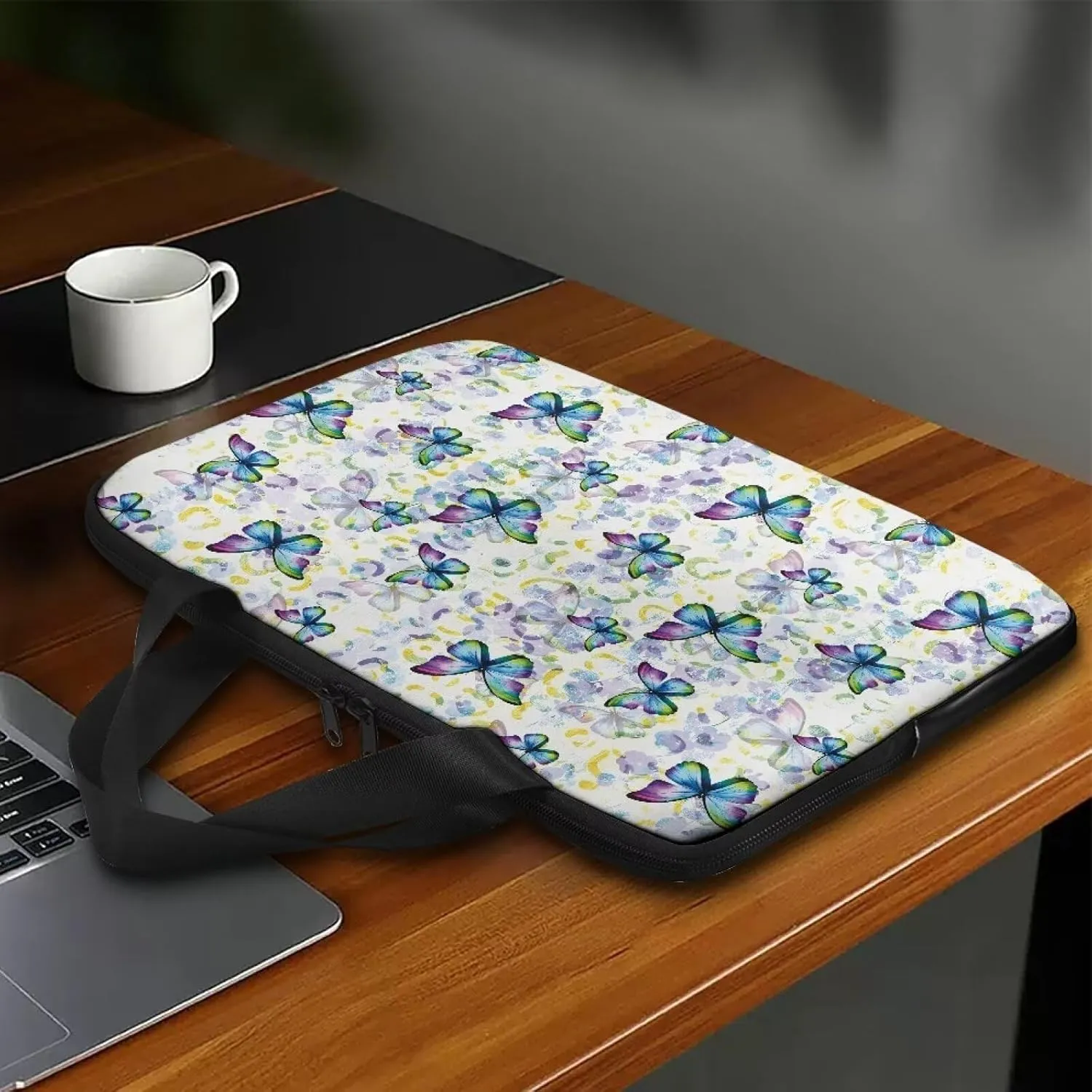 Uasibuni PU Leather Laptop Bag with Handle,Stylish Computer Bag,17.3" Laptop Messenger Bag for Women Men
