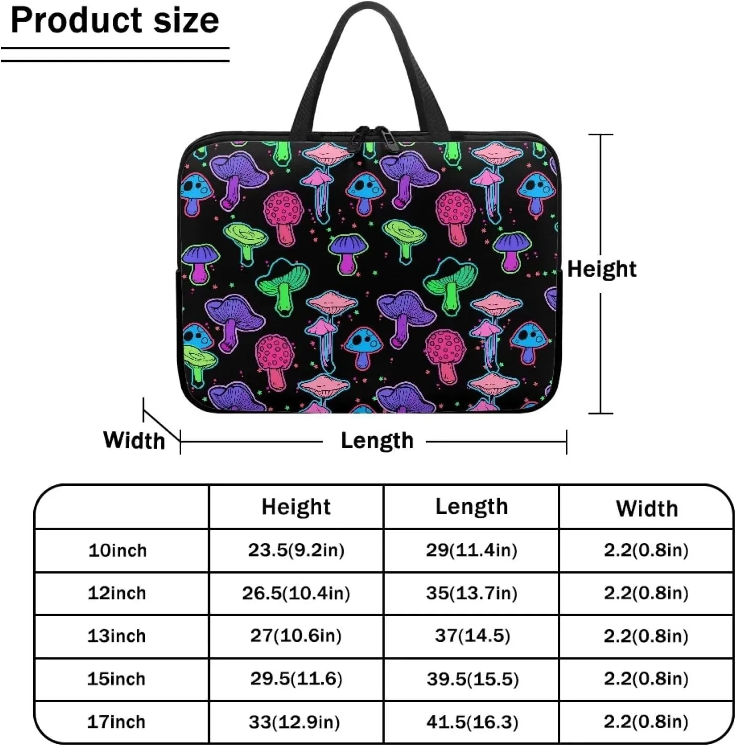Uasibuni Waterproof Laptop Tote Bag Messenger Bag Case Sleeve for 12 In 13In 15In 17In Laptop Bag