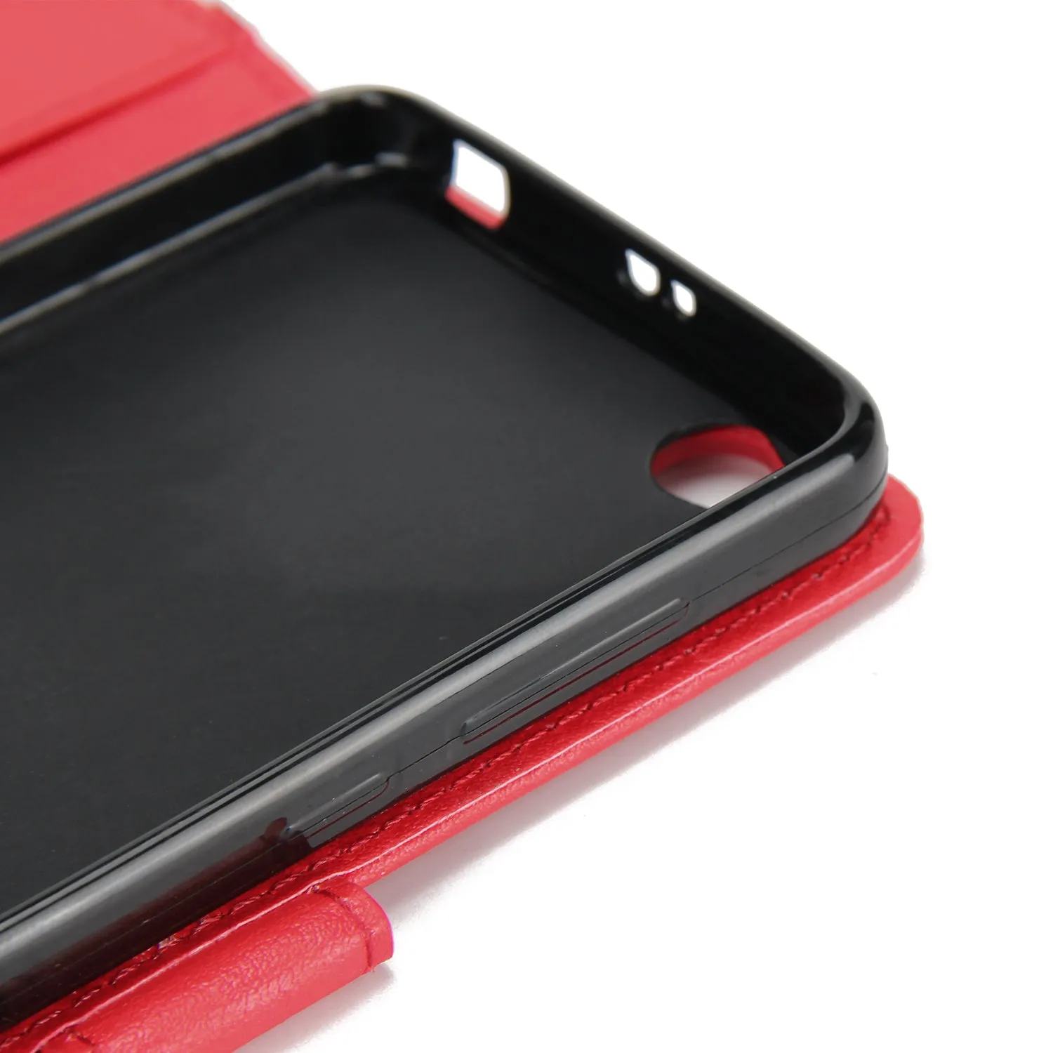 Ultra Slim Shockproof Full Protective Case with Card Wallet Slot for Xiaomi Redmi 5A red
