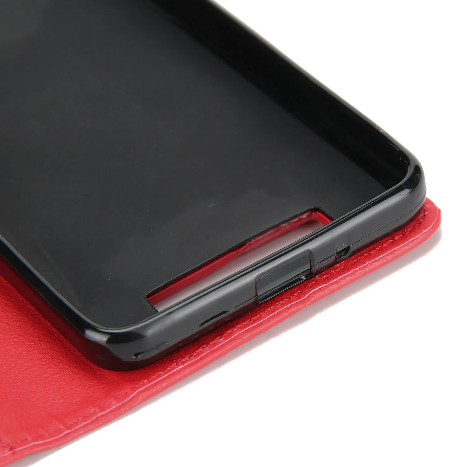 Ultra Slim Shockproof Full Protective Case with Card Wallet Slot for Xiaomi Redmi 5A red