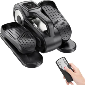 Under Desk Elliptical Machine, Electric Leg Exerciser with Remote ControI, Ellipse Leg Exerciser for Seniors with 12 Adjustable Speed Quiet & Portable Seated Pedal Exerciser with LCD Display Monitor