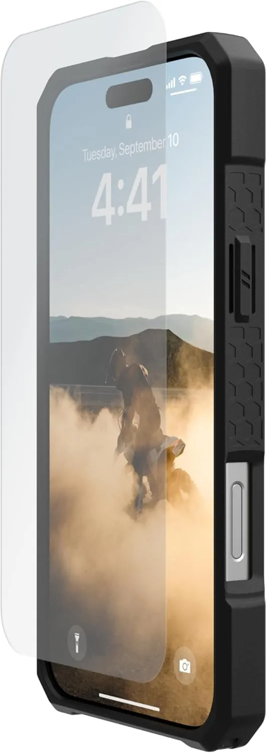 URBAN ARMOR GEAR UAG Designed for iPhone 16 Pro Max Screen Protector Glass Shield Ultra, Premium Aluminum Glass Anti-Reflective Anti-fingerprint