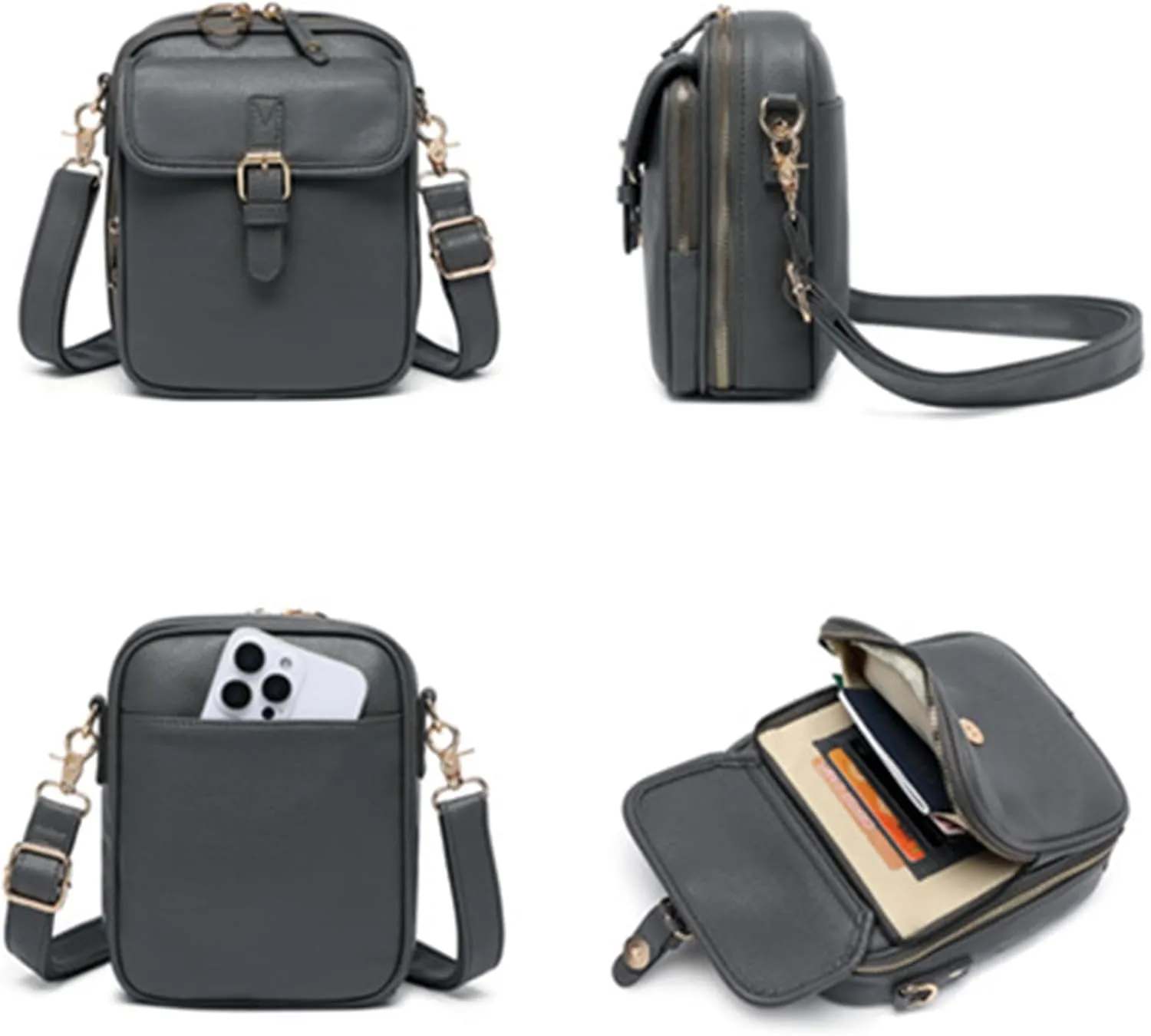 Urvashi Crossbody Anti Theft Leather Bag,Tojoyride Crossbody Leather Bag,Small Urvashi Purse Purse with Card Slots
