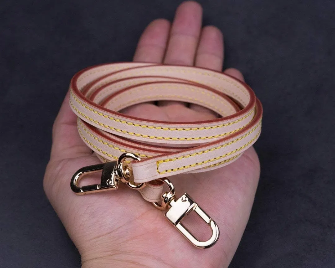 Vachetta Leather Strap for Shoulder Bag Long Cross Body Strap for Small Bags Pochette Mini NM Eva Favorite PM MM (Vachetta Strap 47 inches(120cm))
