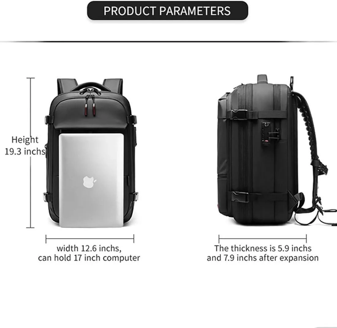 Vacpack Backpack, Vacpack Vacuum Backpack Luggage, Waterproof And Anti-Theft Expandable Large Capacity (Blue-B Vacuum Pump)