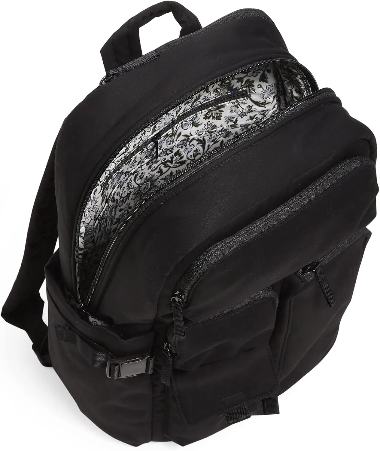 Vera Bradley Women's Cotton Utility Large Backpack, Black, One Size