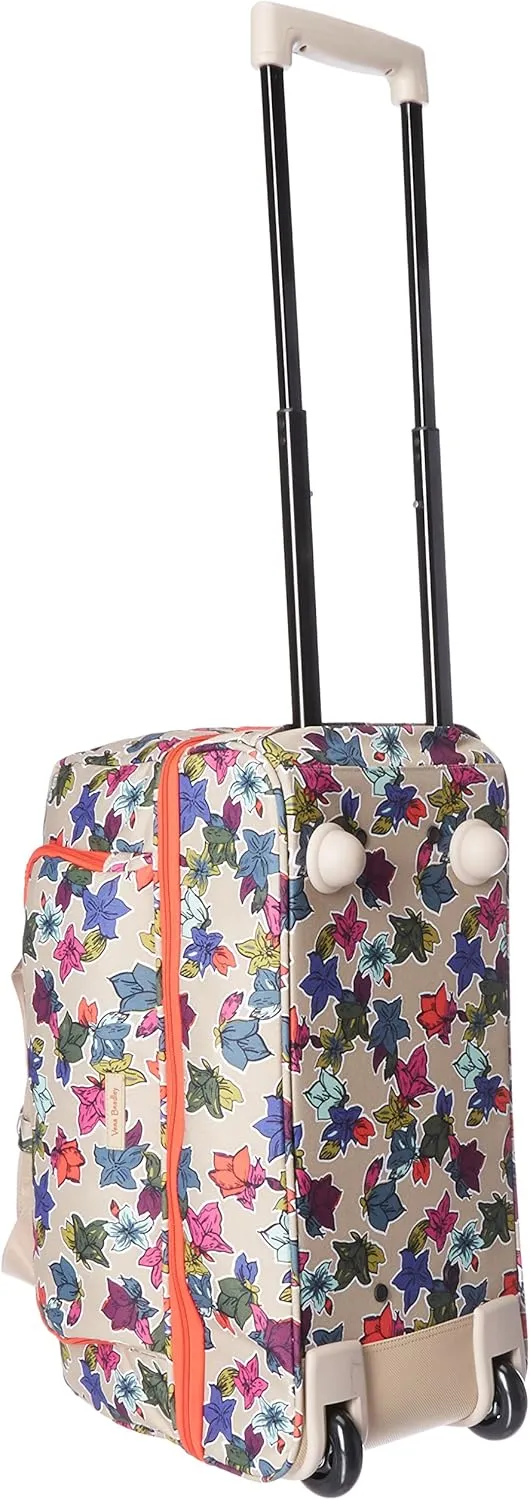Vera Bradley Women's Lighten Up Wheeled Duffle Carry-on Luggage, Falling Flowers Neutral, One Size