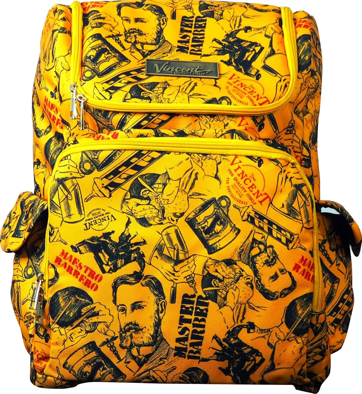 Vincent Master Backpack Travel Stylist Barber Bag (Gold)