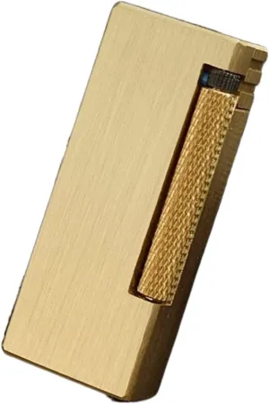Vintage Brass Refillable Side Wheel Lighter Unique for Men's Birthday Gift Dad Husband (Not Included Gas) (Color : A)