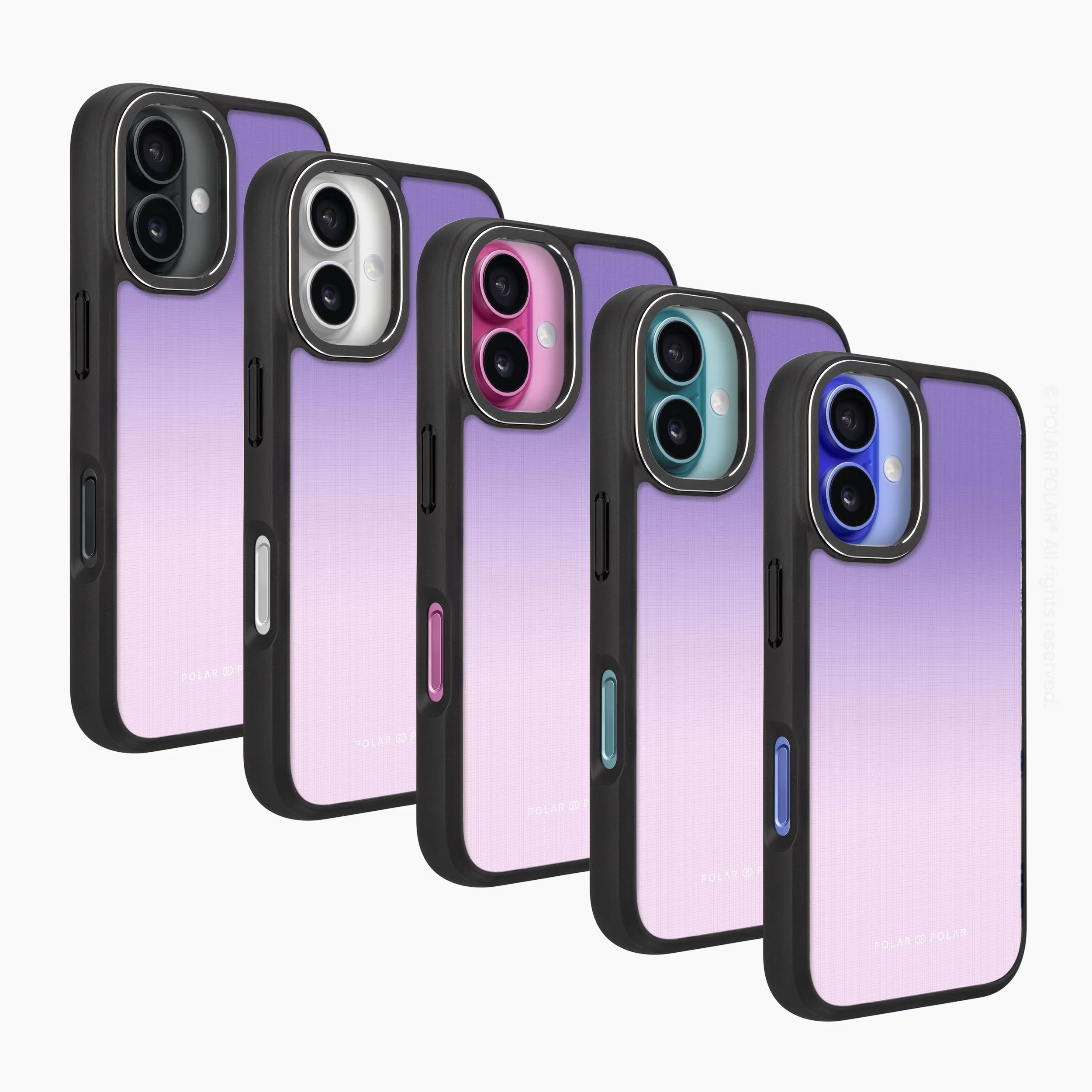 Violet Blue Pastel - iPhone 16 Plus Frosted Black Bumper MagSafe Case