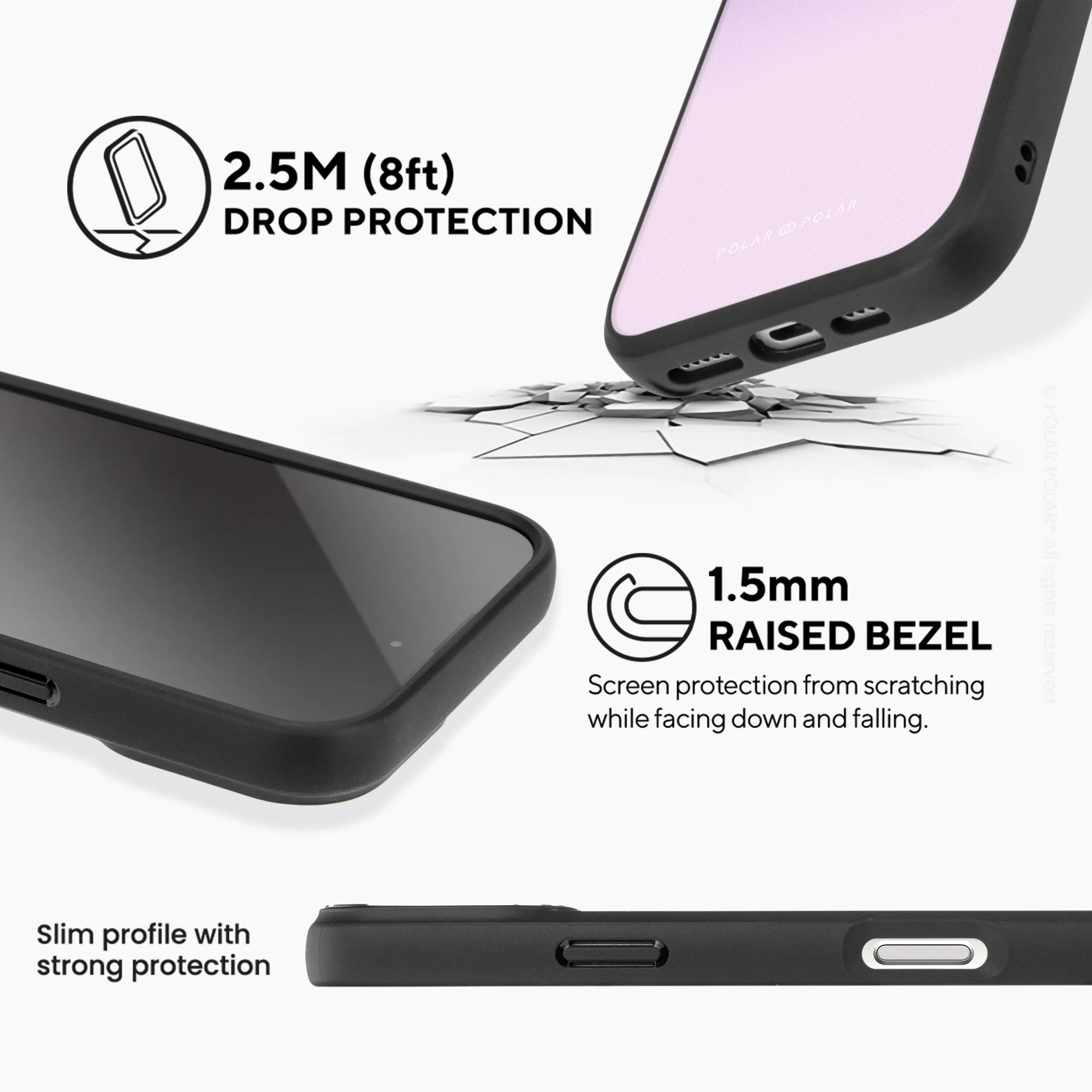 Violet Blue Pastel - iPhone 16 Plus Frosted Black Bumper MagSafe Case