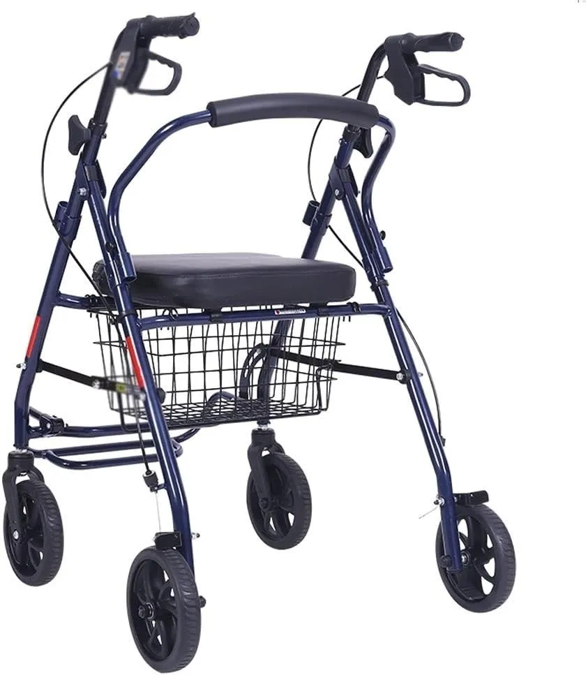 VIORED Shopping Cart Grocery Practical Shopping Cart Elderly Four-Wheeled Trolley Shopping Cart Portable Foldable Mobile Shopping Cart Climbing Grocery Trolley