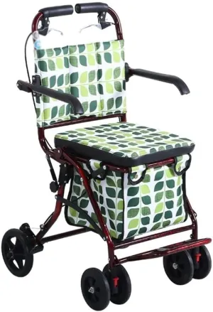 VIORED Shopping Cart Supermarket Shopping Cart Elderly Can Sit On a Four-Wheeled Shopping Cart Foldable Home Portable Shopping Cart Climbing Grocery Trolley (Color : B)