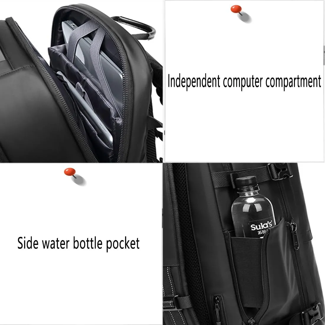 Voyagevac Vacuum Backpack for Travel, Air Travel Bag 2nd Gen, Anti-Theft and Wear-Resistant, Large Capacity (Blue, With air pump)