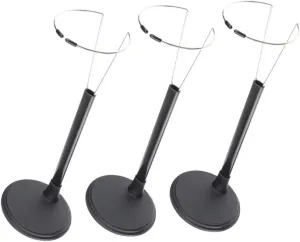 Wakauto 3pcs Doll Stands Adjustable Round Base Display Holders for Dolls Action Figures Small Stands