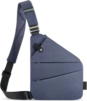 WANDER PLUS® Left Shoulder Anti Theft Crossbody Travel Bag for Women Men, Slim Sling Bag with Adjustable Strap