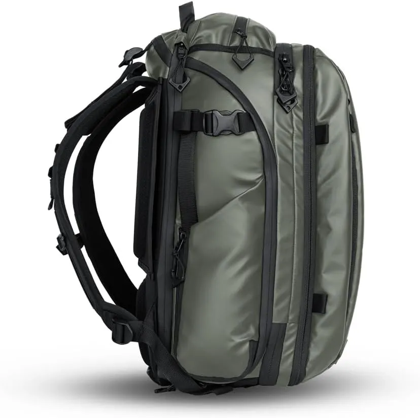WANDRD TRANSIT Travel Backpack 35L - Photography Backpack with Laptop Compartment - Personal Item Travel Bag - Large Backpack for Women and Men (Wasatch Green)