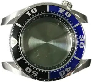 Watch Parts Sapphire Stainless Steel Diver Watch Case Aluminum Bezel Insert Case Suitable for NH35 Automatic Movement Watch Cases