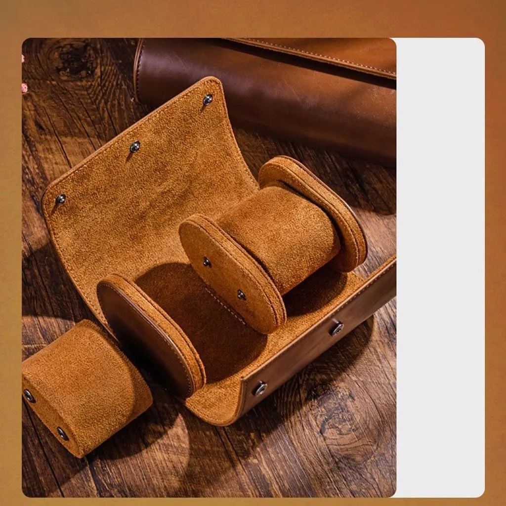 Watch Rack PU Leather Watch Box With Removable Watch Pillow Watch Storage Box Portable Travel Watch Box Suitable For Most Watches Watch Storage Box(A,S10cm)