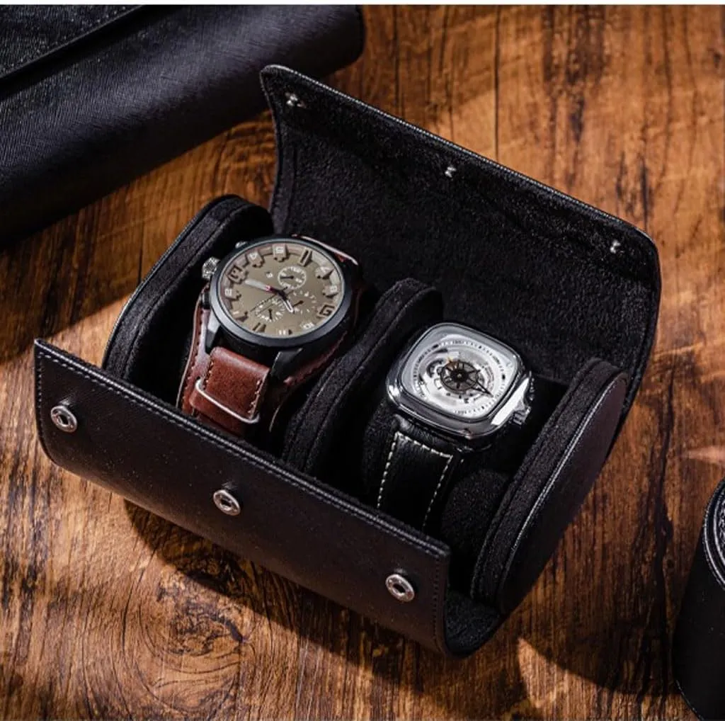 Watch Rack PU Leather Watch Box With Removable Watch Pillow Watch Storage Box Portable Travel Watch Box Suitable For Most Watches Watch Storage Box(A,S10cm)