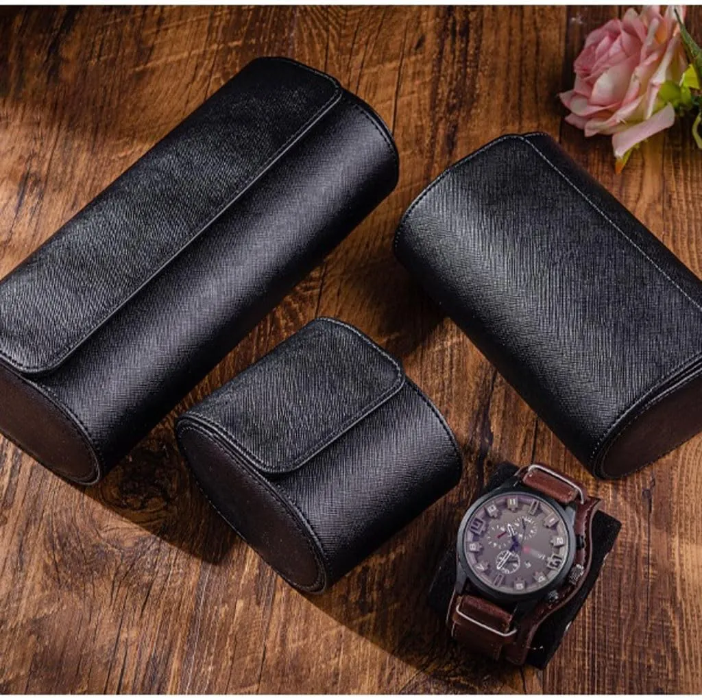 Watch Rack PU Leather Watch Box With Removable Watch Pillow Watch Storage Box Portable Travel Watch Box Suitable For Most Watches Watch Storage Box(A,S10cm)