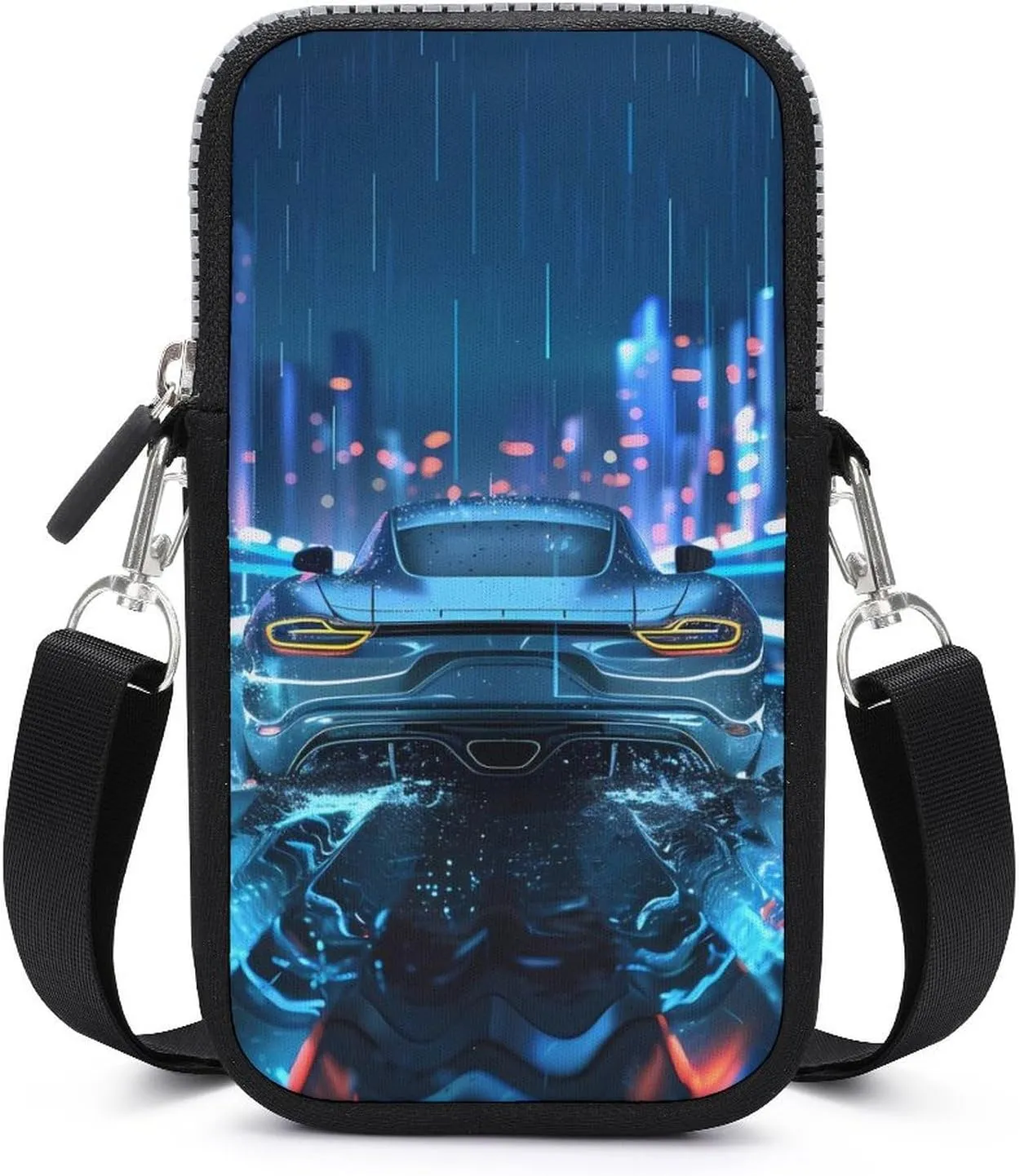 Water Droplets Cool Sport Car Crossbody Phone Bag Mini Shoulder Bag Cute Cell Phone Purse for Men Women