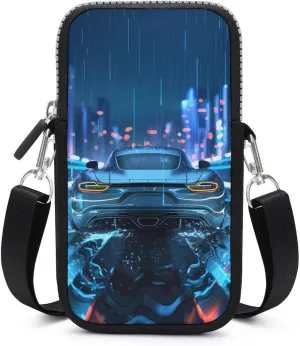 Water Droplets Cool Sport Car Crossbody Phone Bag Mini Shoulder Bag Cute Cell Phone Purse for Men Women