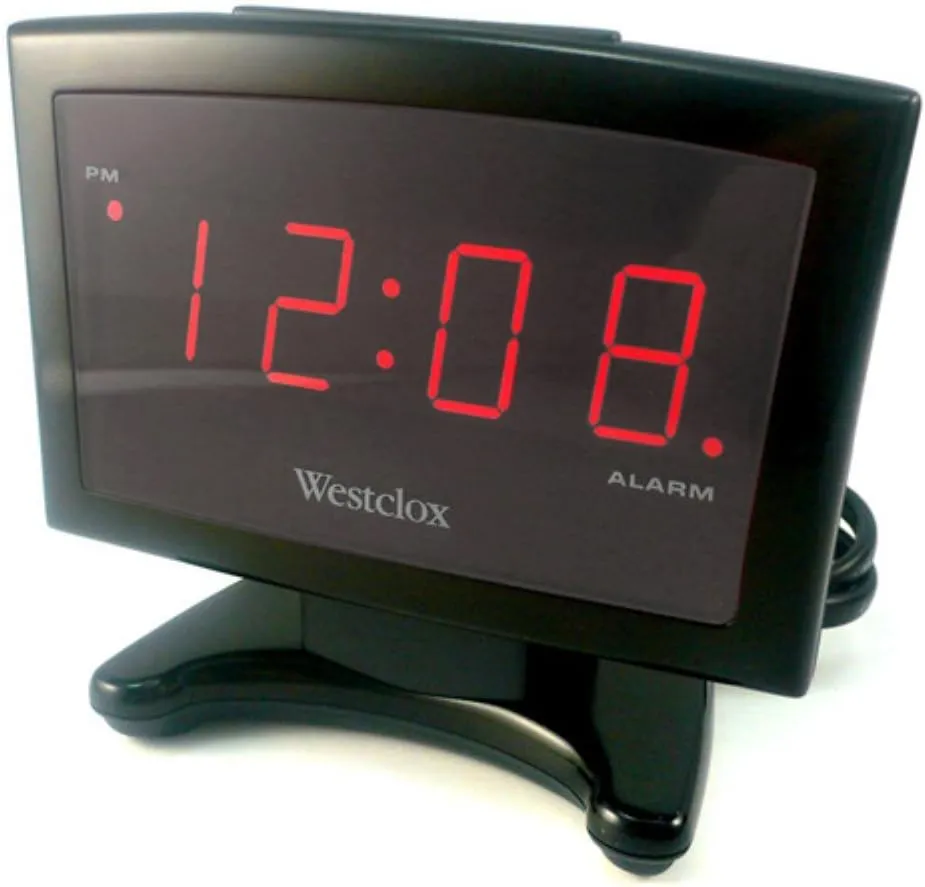Westclox Alarm Clock Red 0.9" Red Led Display