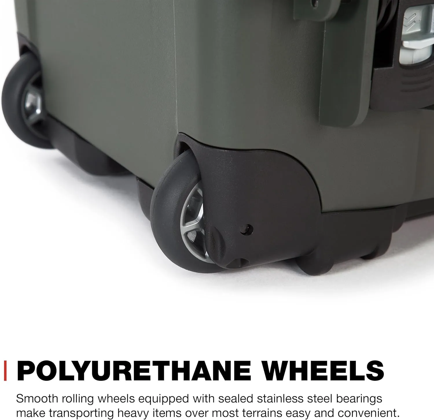 Wheeled Series 935 Lightweight NK-7 Resin Waterproof Protective Case with Foam Insert and Lid Organizer - Olive
