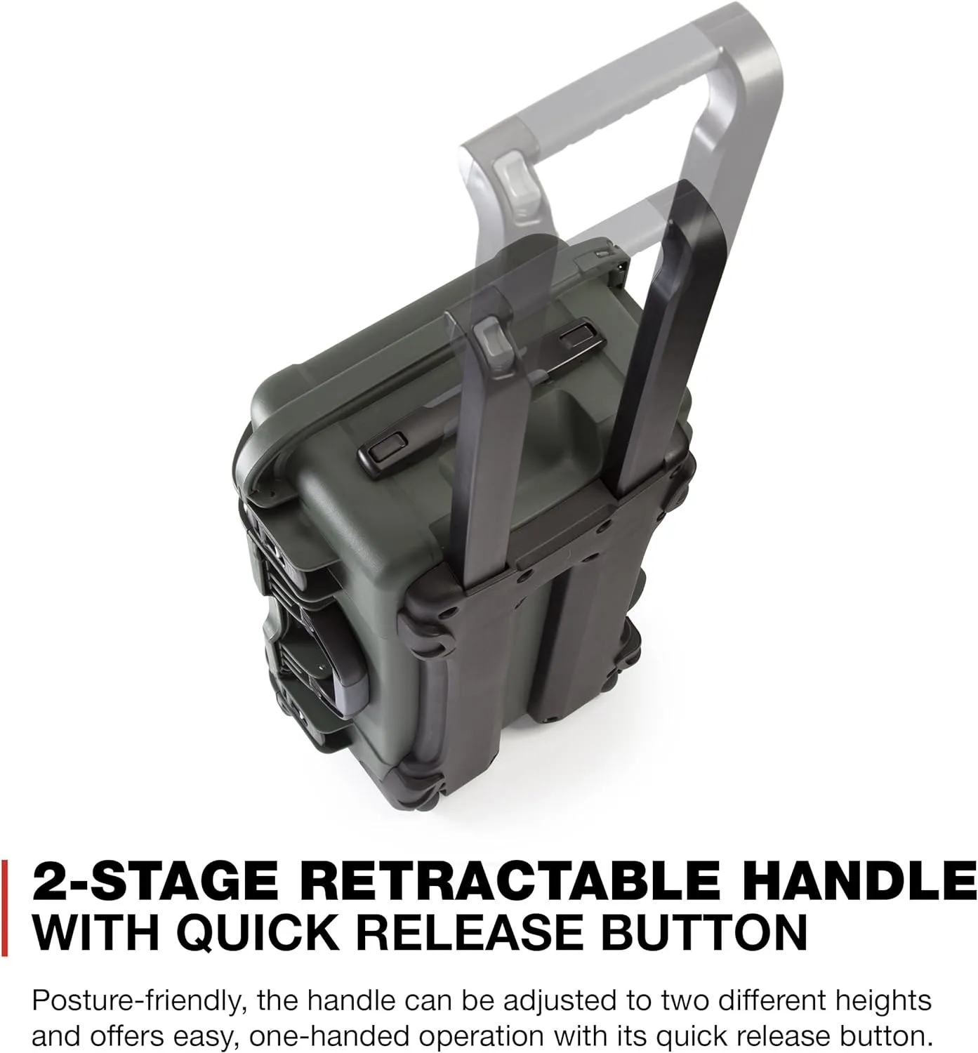 Wheeled Series 935 Lightweight NK-7 Resin Waterproof Protective Case with Foam Insert and Lid Organizer - Olive