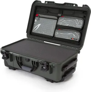 Wheeled Series 935 Lightweight NK-7 Resin Waterproof Protective Case with Foam Insert and Lid Organizer - Olive