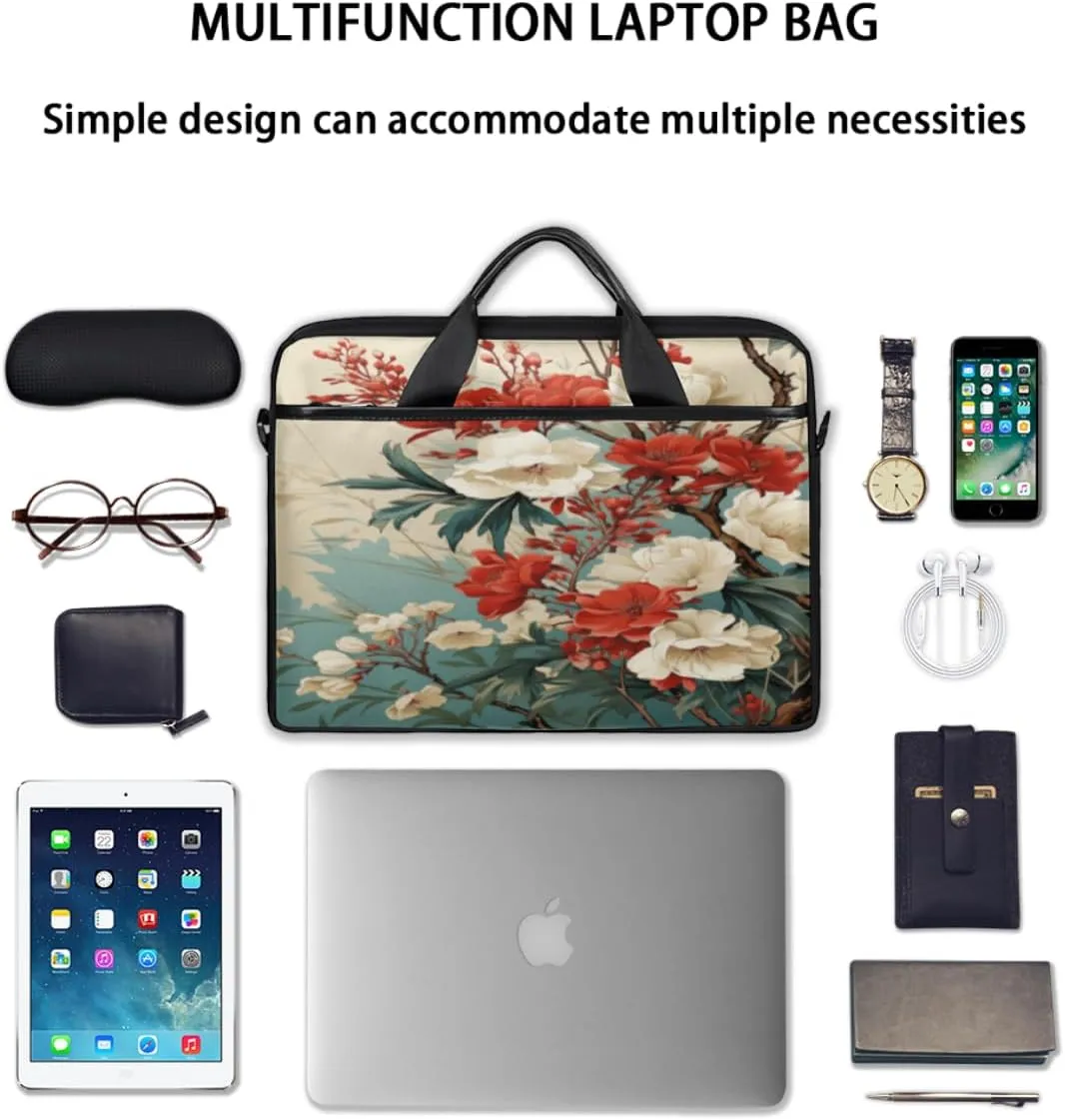 White Town Laptop Bag for Men Women 13-15 Inch Case Bags Sleeve Shoulder with Anti Slip Removable The Pad Straps