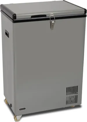 Whynter 95 Qt. Wheeled Portable Refrigerator / Portable Freezer for Travel - Chest Freezer / Fridge for Car, Camping, RVs & More, -8°F to 50°F Temperature Range, AC 110V/ DC 12V, FM-951GW, Gray