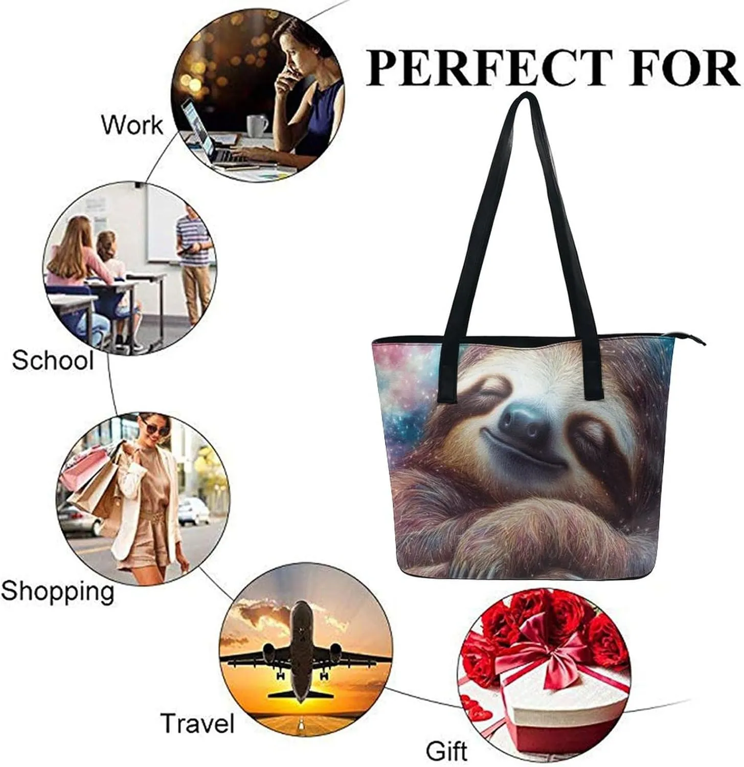 Women Tote Bags Handbags PU Leather Shoulder Casual Handbags