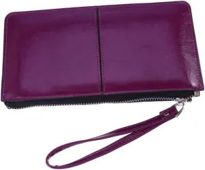 Women Zipper Buckle Clutch Purse High Capacity Envelope Bag Mobile Holder